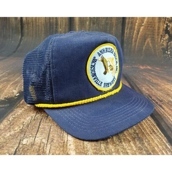 Rare Anheuser Busch Jacksonville Brewery Trucker Hat Snapback VTG Patch USA Made - Picture 4 of 9